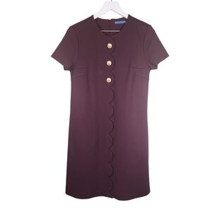 J McLaughlin Round Neck Short Sleeve A-Line Dress, Sz 4